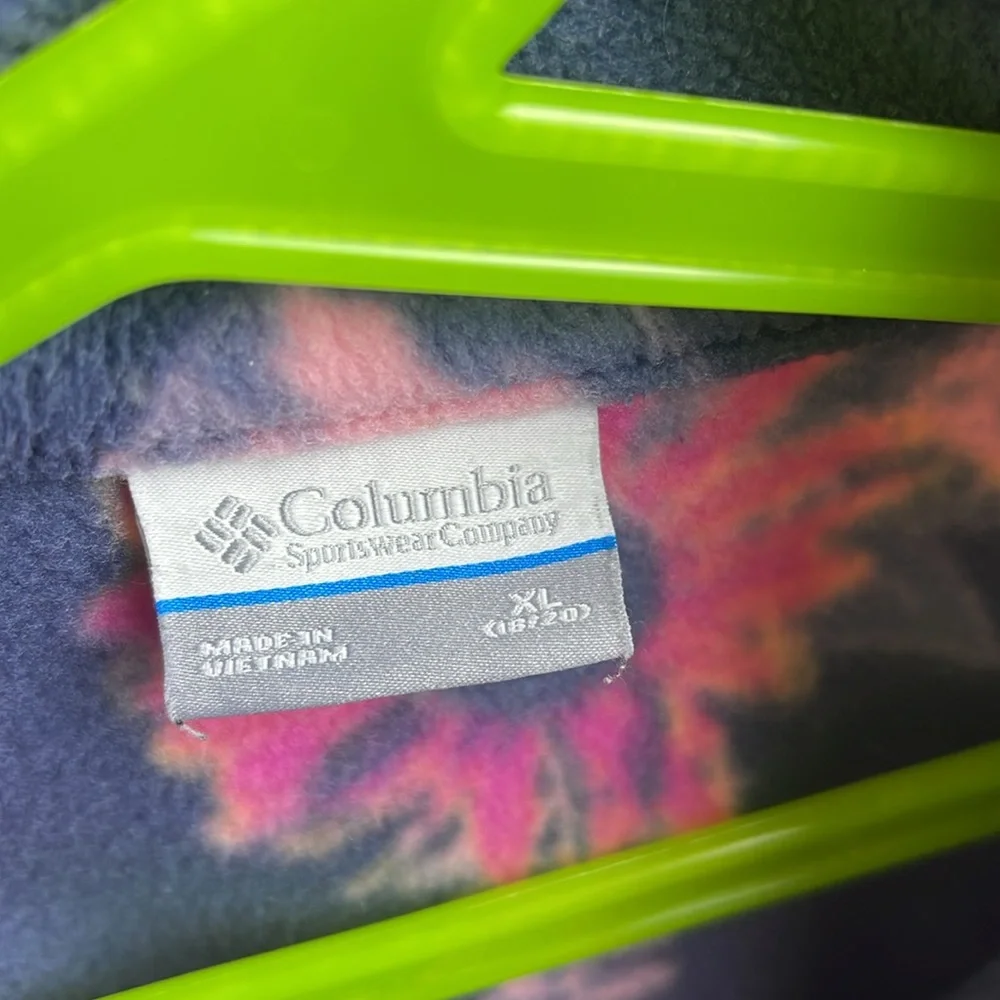 Columbia Castle Dale floral full zip fleece XL